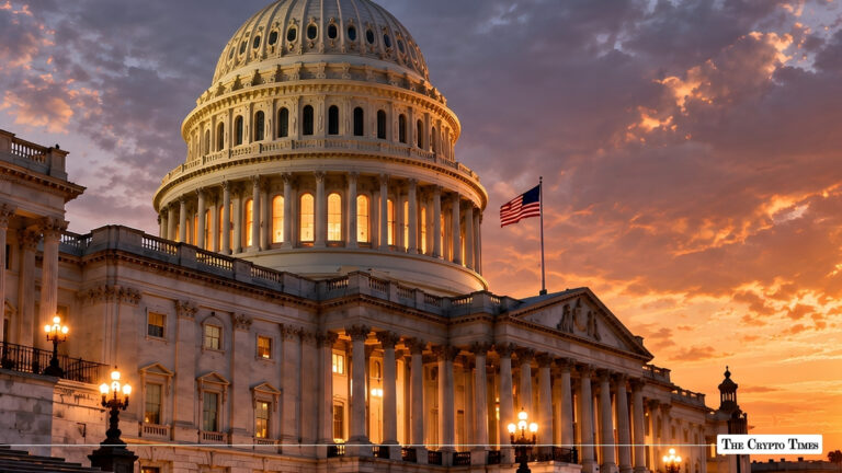 United States Capitol dome at sunset representing US crypto regulation and legislation