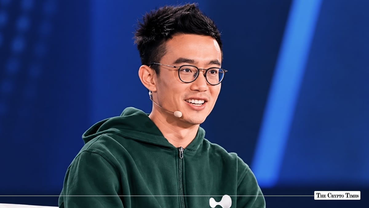 Hyperliquid co-founder Jeff Yan speaking during a stage presentation