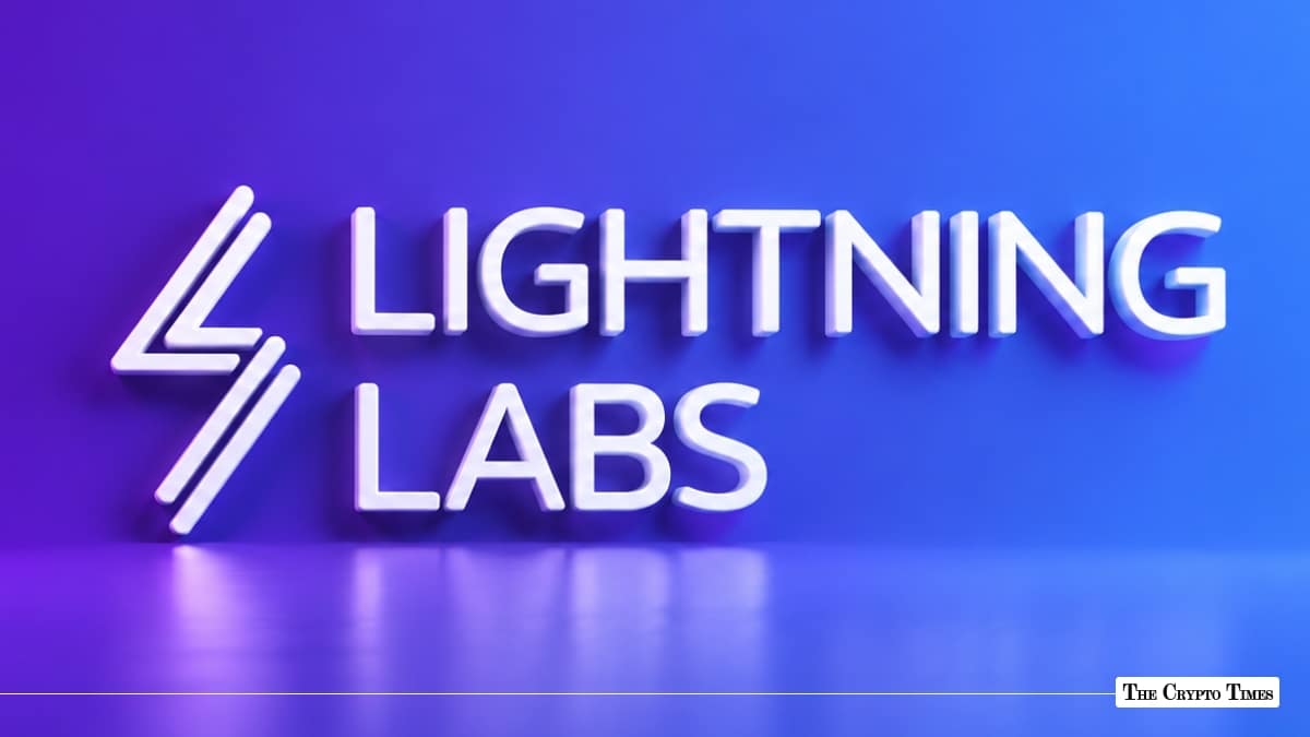 Lightning Labs corporate logo on a blue and purple gradient background