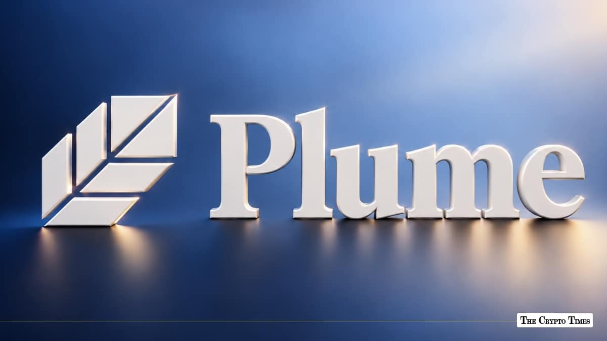 3D white Plume Network logo on blue background representing real-world asset (RWA) tokenization
