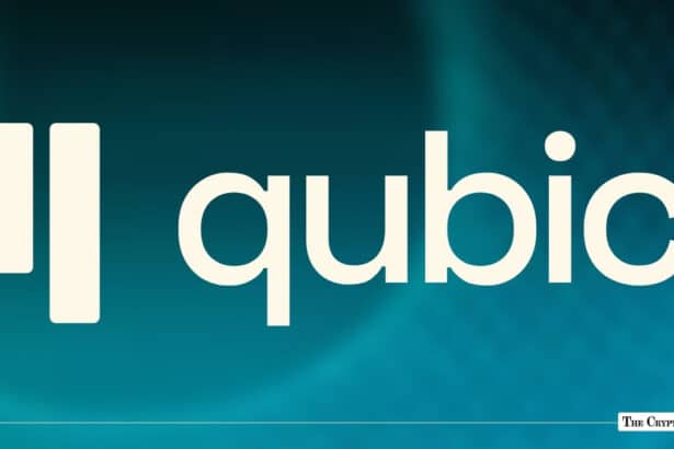 Qubic logo on a teal gradient background