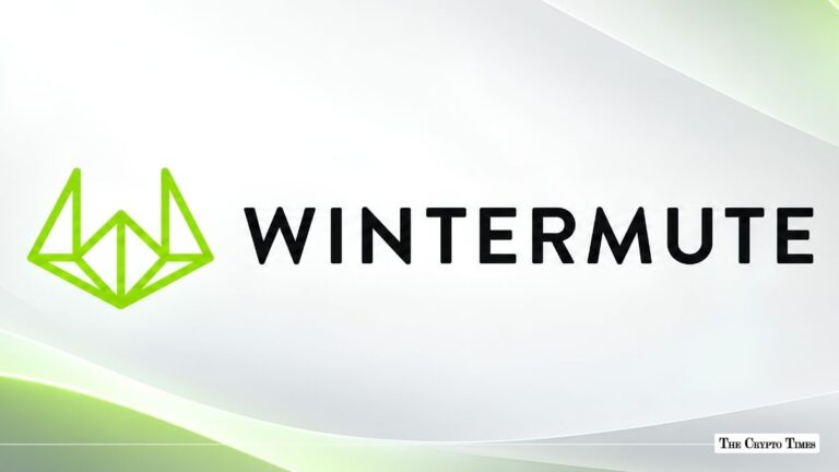 Wintermute logo and green geometric emblem on a bright grey backdrop.
